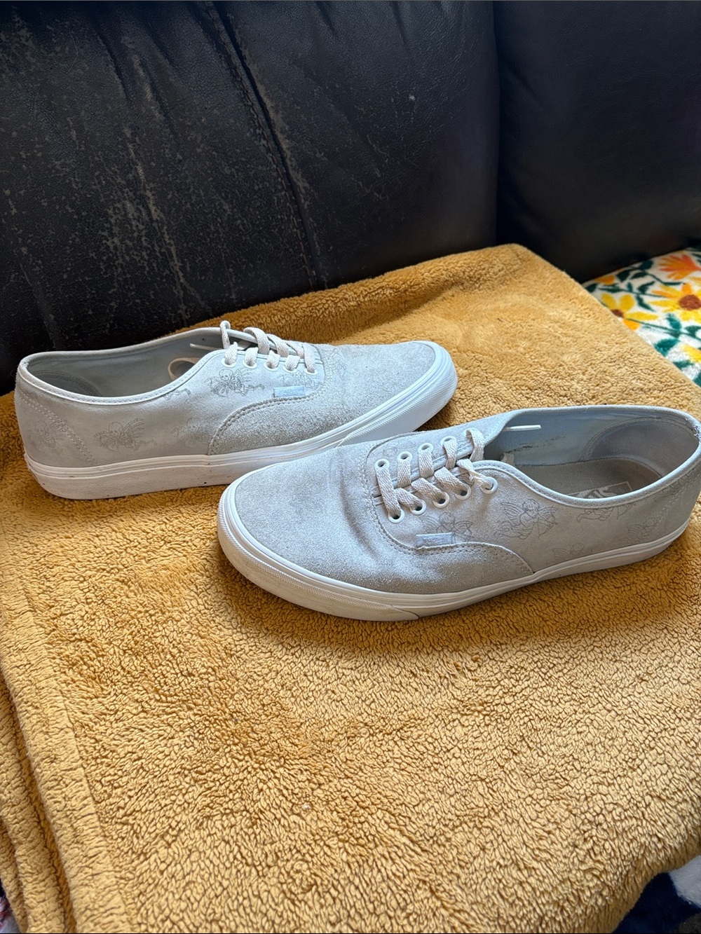 Vans Light Gray Suede Low-Top Sneakers